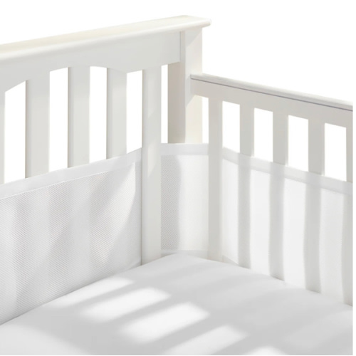 HALO Breathable Mesh Crib Liner for Mini Crib in White