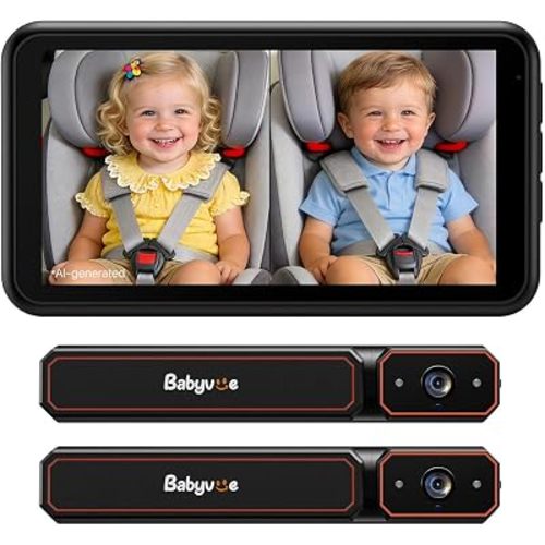 Babyvue BV6PRO Wireless Dual Car Camera Baby Monitor Fast Setup