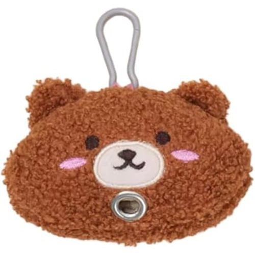 Dog Poop Bag Holder with Carabiner | Soft Plush Animal Dispenser | Cute Pet Waste Bag Pouch for Leash or Backpack | Dog Walking Accessory | Easy Pull Roll Storage