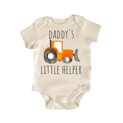 Bulldozer Excavator Newborn Baby Bodysuit