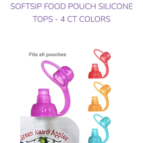 SoftSip Baby Food Pouch Silicone Tops | 4 CT | ChooMee - ChooMee