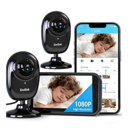 No WiFi Baby Monitor, 2 Cameras 1080P High Definition Screen, Baby Monitor with Camera and Audio, Night Vision, 2-Way Talk, VOX, 5 Lullabies, 1200ft Long Range 2.8" LCD Display for Home Use