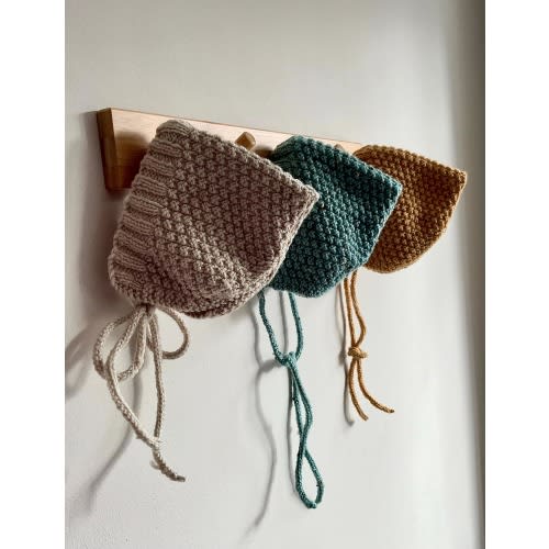 Hand-Knitted Pixie Style Baby Bonnet: Wool Blend Pixie Hat
