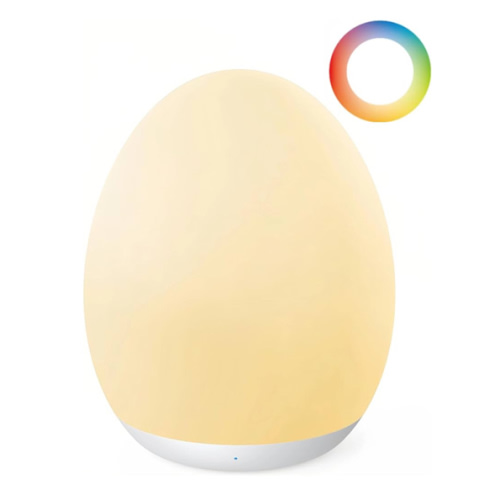 JolyWell Night Light for Kids, Baby Night Light with 7 Colors Changing Mode & Stepless Dimming, Nursery Night Light BPA Free,Rechargeable Egg Night Light for Breastfeeding 1h Timer & Touch Control