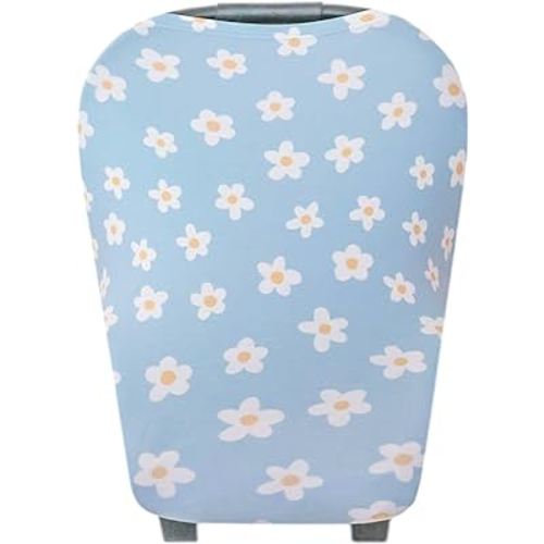 Copper Pearl Multi-Use Cover: Car Seat Covers, Nursing Cover, and Stroller Cover for Sun - Stretchy Fabric, All-Season Use, Stylish Designs, Easy Access for Moms - Della