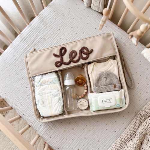 Personalized Baby Diaper Bag, Custom Baby Storage Bag, Embroidered Name Nursery Organizer, Newborn Travel Bag, Baby Shower Gift