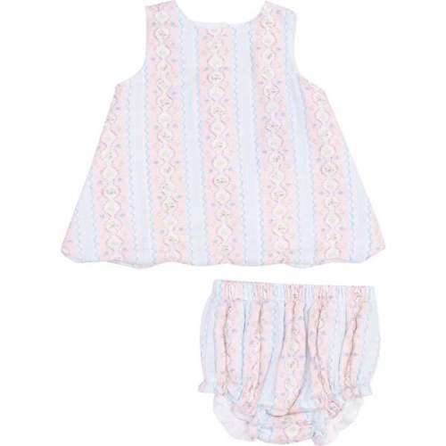 Scallop Open-Back Top and Bloomer, Ogee Floral - Angel Dear | Maisonette