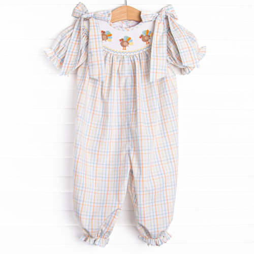 Pastel Poults Smocked Romper, Orange – Stitchy Fish
