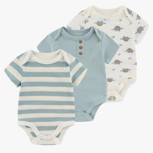 Baby Bodysuit Boy Girl Clothes Soft Newborn Infant Outfit Short Sleeve Romper