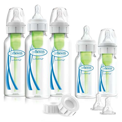 Dr. Brown's Anti-Colic Options+ Narrow Baby Bottle Newborn Gift Set with Baby Bottle Travel Caps - Walmart.ca