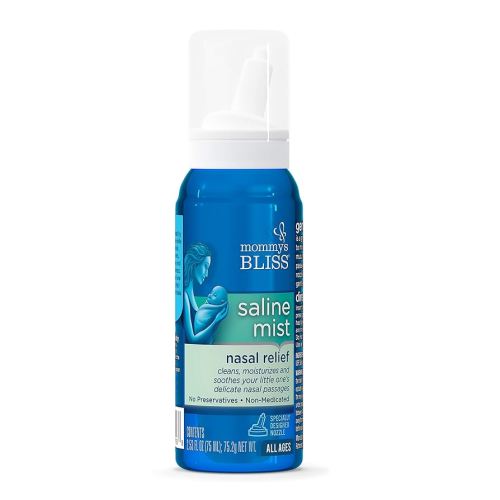 Mommy's Bliss Soothing Saline Mist Nasal Relief, Non-Medicated and No Preservatives - 2.53 FL OZ Bottle