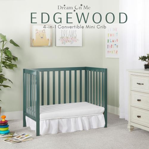 Dream On Me Edgewood 4-in-1 Convertible Mini Crib
