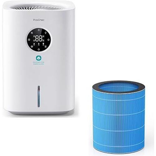 Bundles-2 items: Provirtec Baby Evaporative Humidifier + 1 Pack Official Replacement Filters