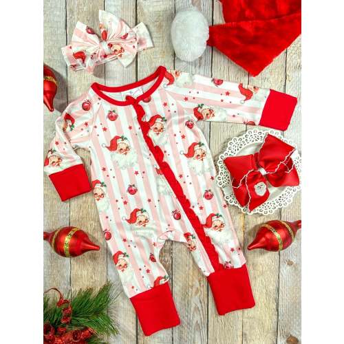 Santa & Stripes Infant Onesie