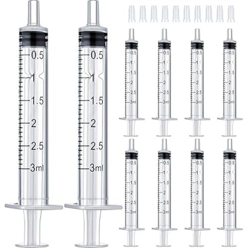 10 Pack 3ml Syringe for Liquid,Syringe Without Needle,Sterile Individually Packed
