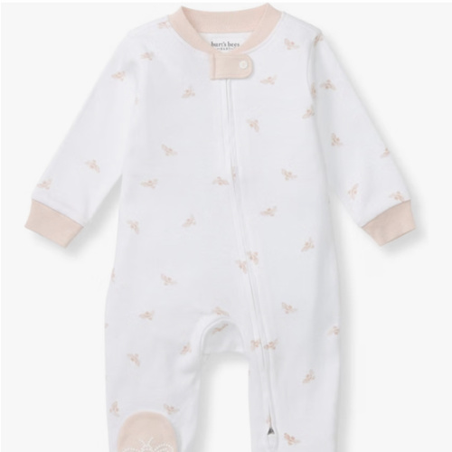Burt's Bees Baby Girls' Organic Cotton, Sleep and Play Footed Pajamas
