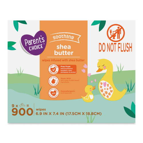 Parent's Choice Shea Butter Baby Wipes, 900 Count (Select for More Options) HSA/FSA Eligible