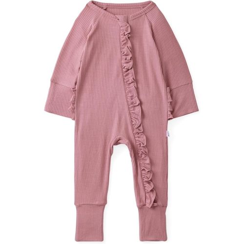 Little Sleepies Ruffle Zippy, Pajamas, Viscose from Bamboo Baby Pajamas, Girls Sleepers, 2-Way Zipper