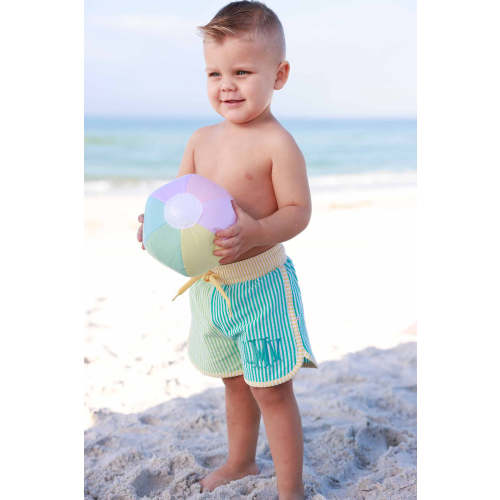 Boy's Swim Trunks | Multi-Color Seersucker
