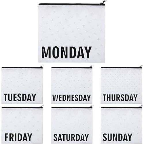 Packing Cubes for Kids and Baby Travel Organizer Pouches for Suitcases and Luggage Travel Accessories for Boys and Girls Summer Camp, Cruise, and Family Vacations, Days of Week