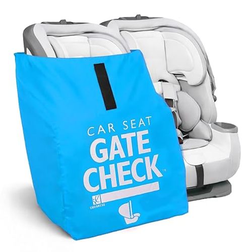 J.L. Childress Gate Check Bag for Car Seats & Infant Carriers, Neon Blue