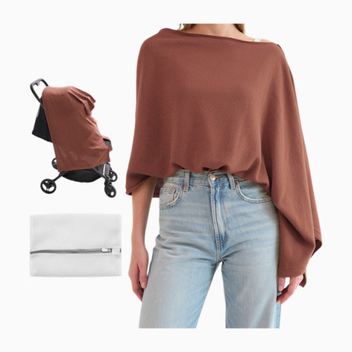 Nursing Cover - Muti-Use Privacy Poncho - Rose Taupe