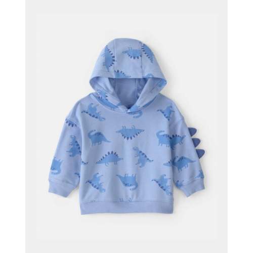 Baby Boy Dinosaur French Terry Hoodie - Blue | Carter's