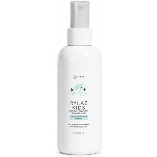 Rylae Kids Everyday Toy & Surface Cleaning Spray | Powered by HOCl (Hypochlorous Acid) | Non-Toxic, Alcohol-Free & No-Rinse Baby Safe Cleaner for Travel | 2 oz