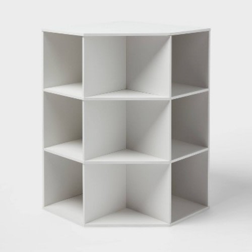 11" 9 Cube Corner Book Shelf White - Brightroom™