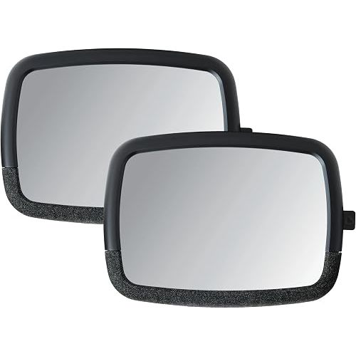 Munchkin Pivot 360 Baby Car Mirror for Rear-Facing Car Seats, Black, 2 Pack