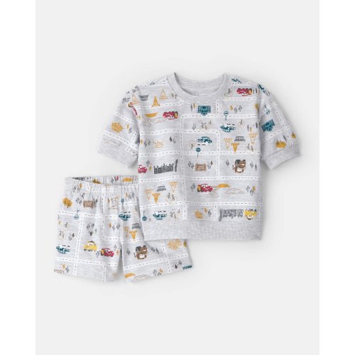 Baby Boy 2-Piece ©Disney/Pixar Cars Top & Short Set - Grey | Carter's
