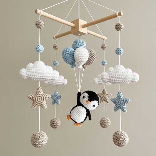 Custom Crochet Pet Baby Mobile: Personalized Nursery Decor