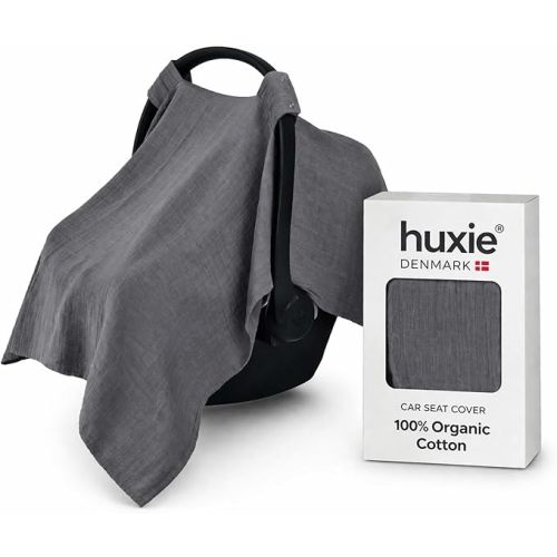 Car Seat Cover Baby - Organic Muslin Cotton - Carseat Canopy - 43" x 32" - Sage Green