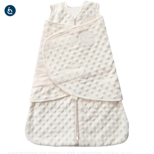 Pink Plushy Dot Velboa Swaddle | HALO