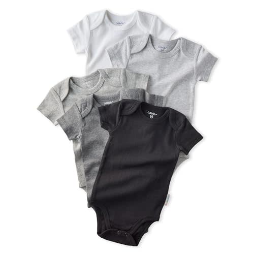 Butterblu Avery 5-Pack Short Sleeve Bodysuits 100% Organic Cotton Baby Clothes for Boys and Girls