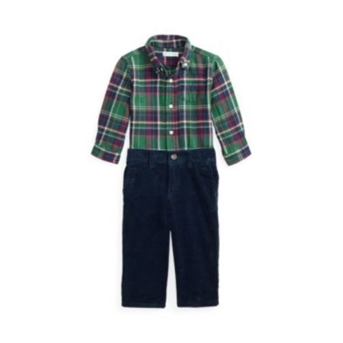 Baby Boys' Long-Sleeve Shirt and Pants, 2-Piece Set