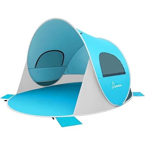 Wolfwise Pop Up Beach Tent, Easy Setup Sun Shade Shelter Foldable 6-7Person