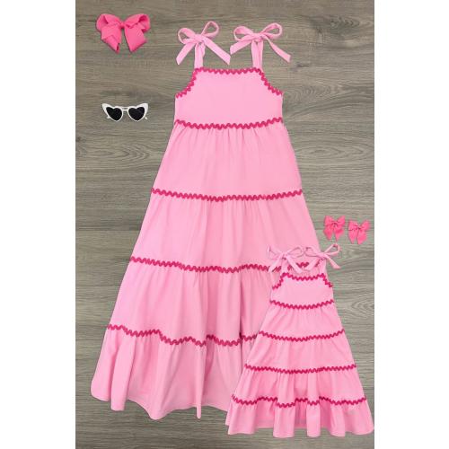 Mom & Me - Pink Ribbon Maxi Dress