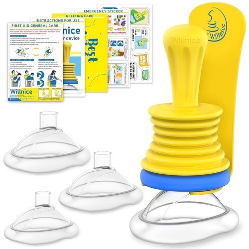 Choke Reliever, Choking Rescue Device with Hook for Easy-Access - 4 Sizes, Covering All Age Groups' Needs, Home and Travel Assist Kit, Easy to Use & Portable