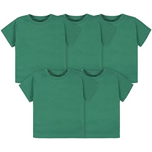 Gerber Unisex-Baby Toddler 5-Pack Solid Short Sleeve T-Shirts Jersey 160 GSM