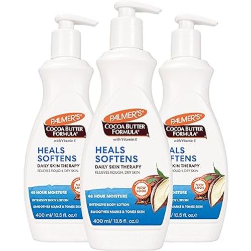 Palmer's Cocoa Butter Formula Daily Skin Therapy Cocoa Butter Body Lotion for Dry Skin, Hand & Body Conditioner, Pump Bottle,13.5 Oz (Pack of 3)