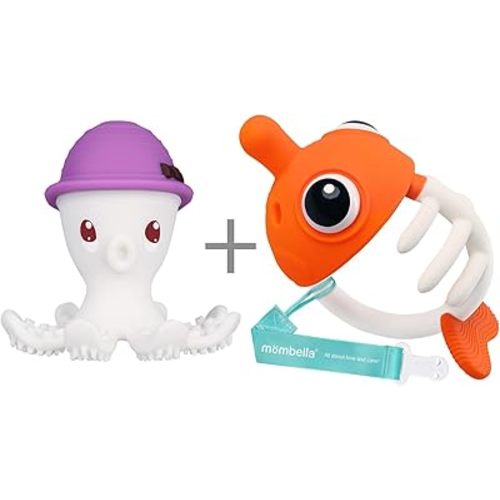 Mombella Clownfish + Octopus Teether Set