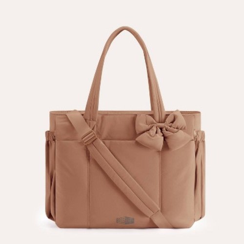 Bagsmart Lightweight Crush Messenger & Laptop Tote Bag  26L - Brown