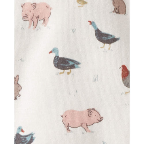 Baby Organic Cotton Sleep & Play Pajamas in Farm Friends Print - Little Planet | Carter's