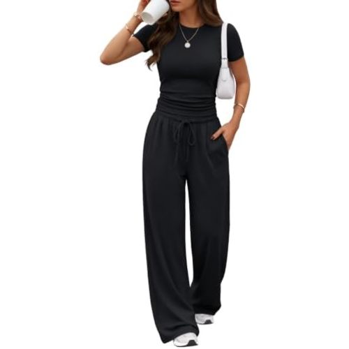 Trendy Queen Women's 2 Piece Matching Summer Lounge Set with Pockets