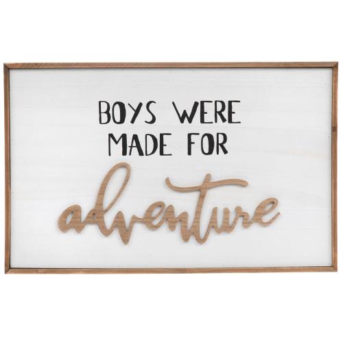 Boys Were Made For Adventure Wood Wall Decor