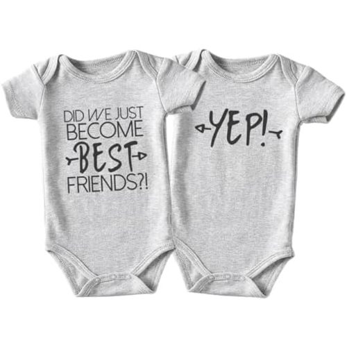 we just become best friends Newborn Twins Outfits Boy And Girl Baby Items outfits matching