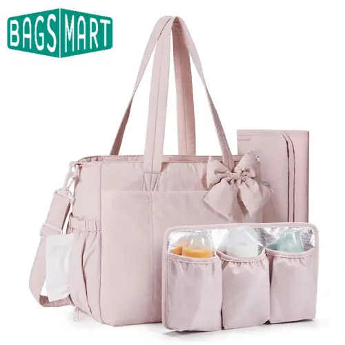 BAGSMART Mommy Diaper Bag Stroller Organizer Multifunctional Baby Diaper Handbag with Changing Large Capacity Maternity Totes - AliExpress 15