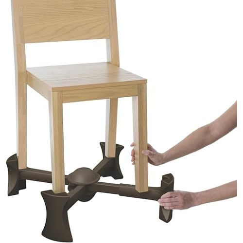 Booster Seat for Kitchen Chair, Chocolate - Goes Under The Chair - Portable Booster for Toddlers and Grown Ups