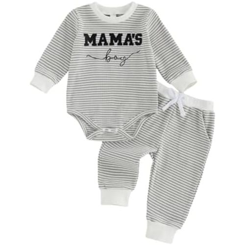 Newborn Baby Boy Fall Clothes Waffle 3 6 12 18 Months Winter Outfit